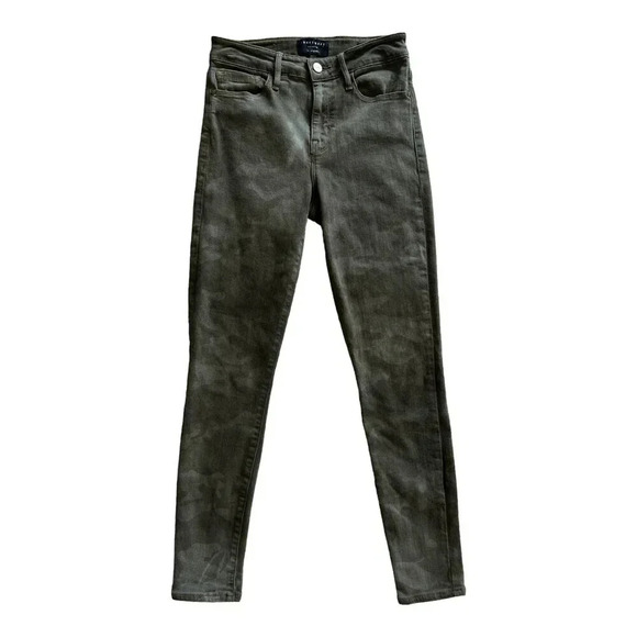 Sanctuary Denim Green Camo Social Ankle Skinny Jeans 25 - Picture 1 of 3